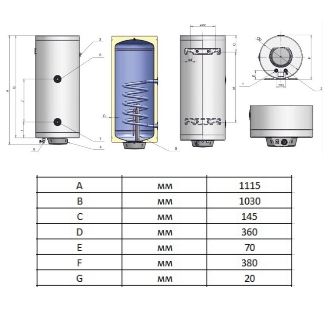 Бойлер Eldom Style 80 SLIM 2,0 kW 72268W